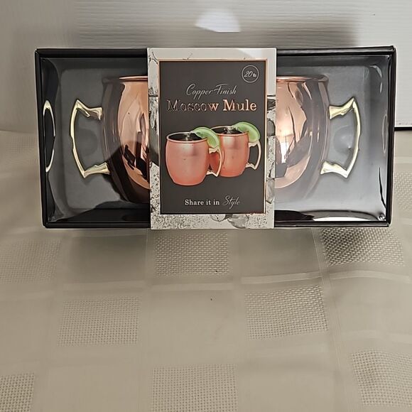 Moscow Mule Pair Of 2 Copper Finish 20oz - Picture 11 of 16